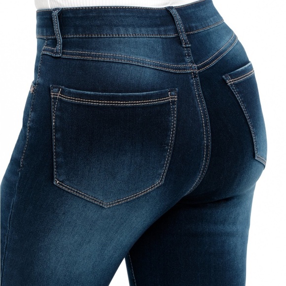 1822 Denim High Rise Skinny Jeans in Blue - Picture 2 of 6